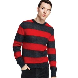 Marc by Marc Jacobs Kid-Striped Mohair Sweater